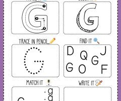 Letter G Worksheets