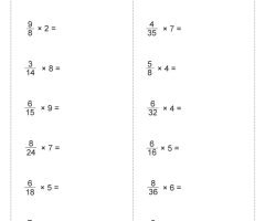 Multiplying Fractions With Whole Numbers Worksheets