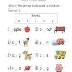 Short Vowels Worksheets Vowels Worksheets | Short Vowel Sounds Worksheet