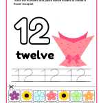Free Preschool Number 12 Worksheets Printable PDF