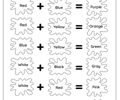 Mixing Colors Worksheets
