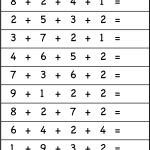 Add four numbers – 4 Worksheets / FREE Printable Worksheets – Worksheetfun