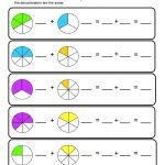 Adding Fractions Pictures Worksheet by Teach Simple