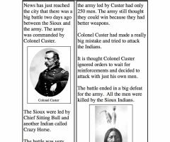 Battle Of Little Big Horn Worksheets