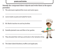 Direct Objects Worksheets