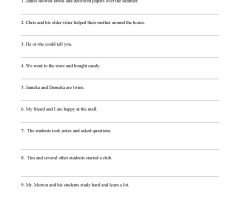Compound Subjects Worksheets