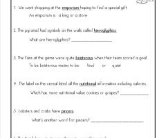 Context Clues Worksheets