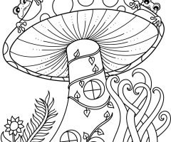 Mushroom Coloring Pages