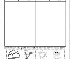 Day Or Night Worksheets