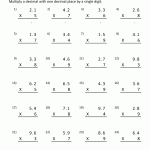 Multiplication Of Decimals Worksheet