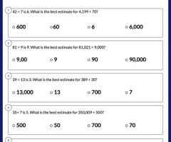 Estimating Quotients Worksheets