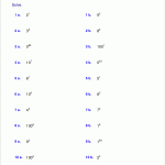 Exponential Form Worksheets Exponents Exercises With Answers Pdf