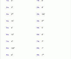 Exponential Form Worksheets