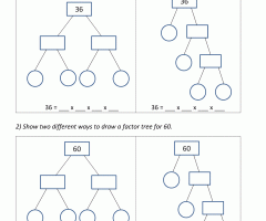 Factor Tree Worksheets
