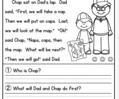 Kindergarten Reading Comprehension Worksheets