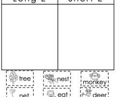 Short And Long E Worksheets