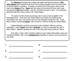 Louisiana Purchase Worksheets