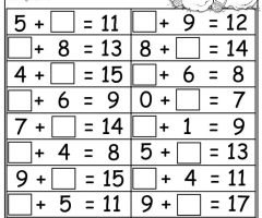 Missing Addends Worksheets