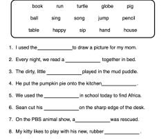 Fill In The Blank Worksheets