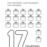 Number 17 writing, counting and identification printable worksheets for …