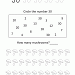 Free Printable Number 30 Worksheet