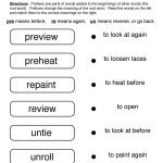 Matching Prefixes Worksheet by Teach Simple