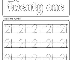 Number 21 Worksheets