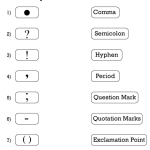 Matching Punctuation Symbols with Words Worksheet