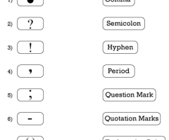 Match Sentences To Punctuation Worksheets