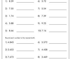 Rounding Decimals Worksheets