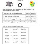 Short Vowel O and Long Vowel O Worksheet | Have Fun Teaching