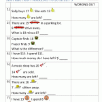 Subtraction Word Problems Worksheets Subtraction Up To 20 Worksheets 10 Problems