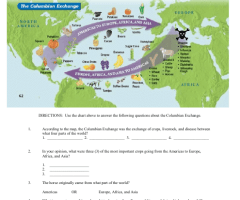 Columbian Exchange Worksheets