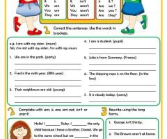 The Verb “To Be” Worksheets