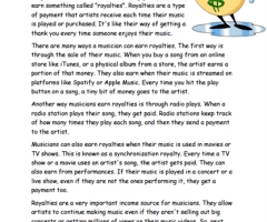 Music Industry Reading Comprehension Worksheets