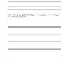 Adapting Speech Worksheets