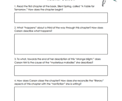 High School Literary Nonfiction Comprehension Worksheets