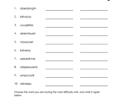 Grade 11 Spelling Worksheets