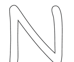 Bubble Letter N Worksheets