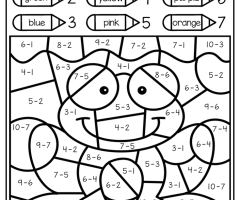 Color By Subtraction Worksheets