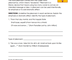 Pleonasm Worksheets