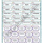 Genres Worksheets Literary Genres – ESL worksheet by allop