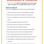 Concrete Nouns Worksheets Concrete Noun Worksheets, Definition, and Examples – ReadingVine