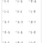 Dividing Fractions Worksheets with Answer Key