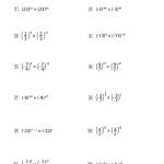 Exponents Worksheets with Answer Key