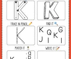 Letter K Worksheets