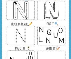 Letter N Worksheets