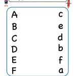 Preschool Letter Matching Upper Case to Lower Case A TO F