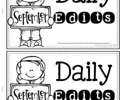 September Everyday Edits Worksheets