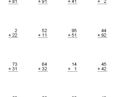 Adding 0 To 99 Worksheets